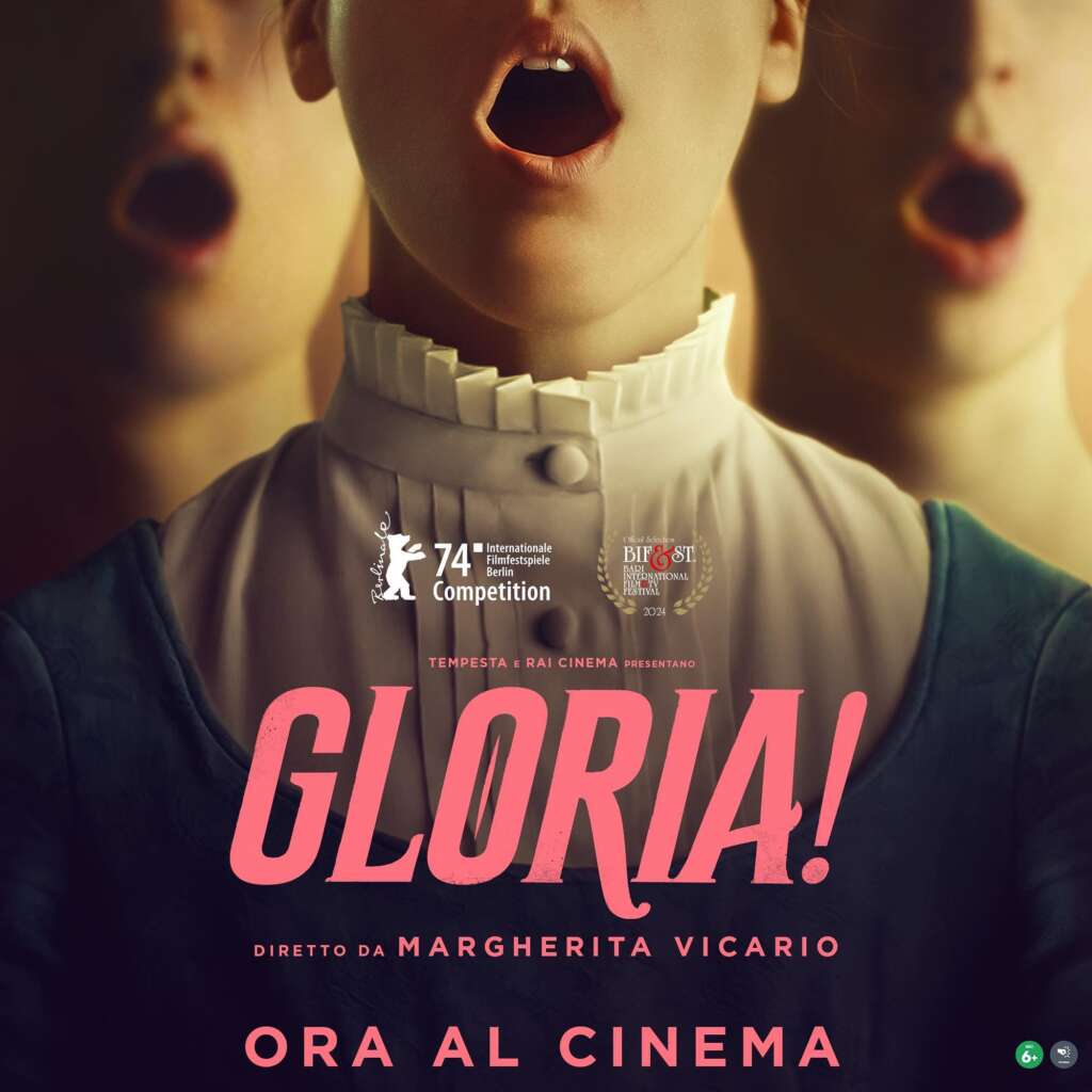 Il poster di Gloria! di Margherita Vicario, realizzato da Federico Mauro e Vertigo